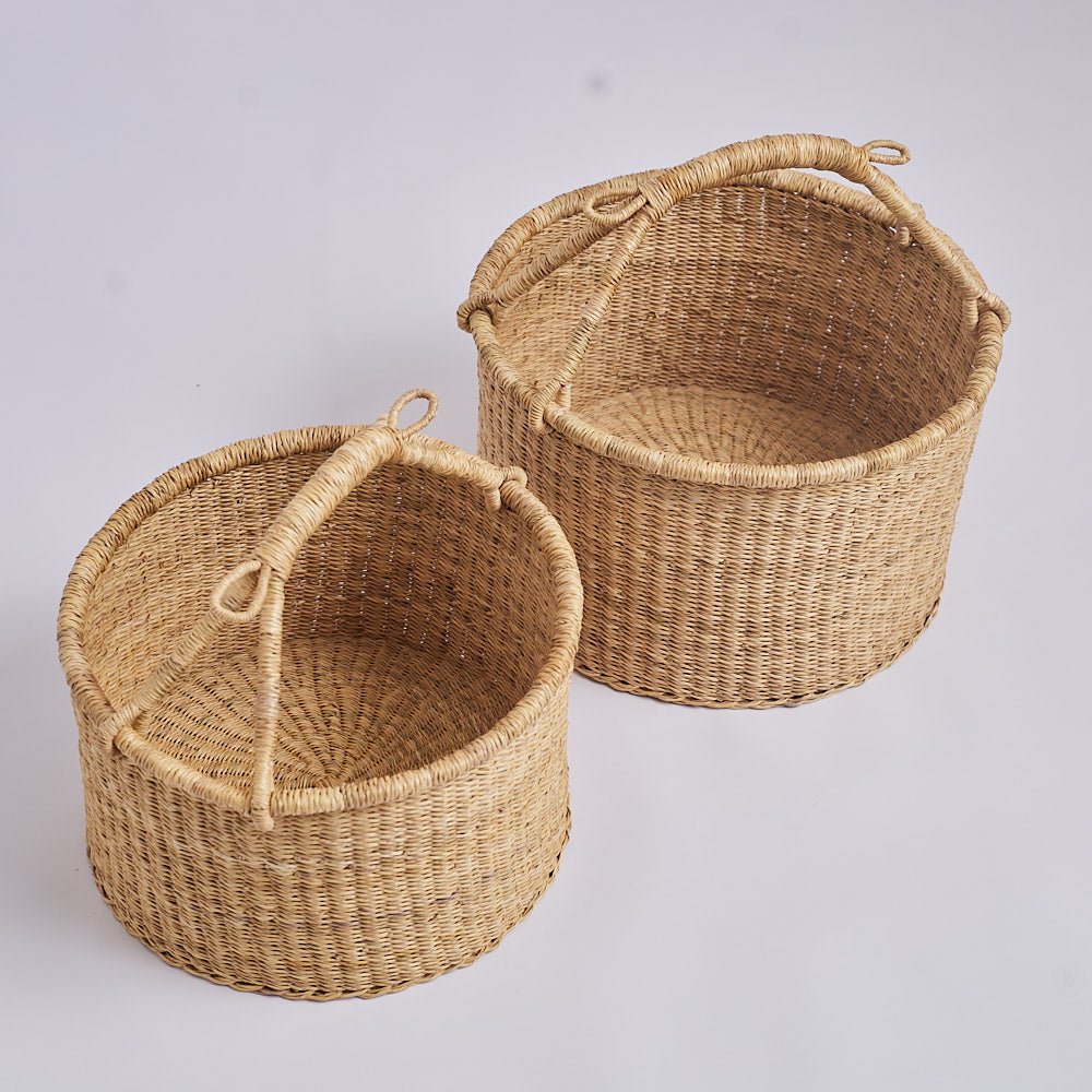 Bolga Bucket Basket Set - Woven Worldwide