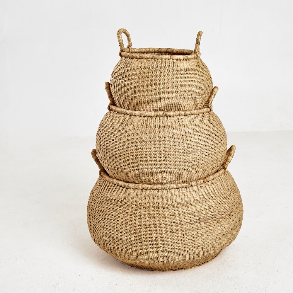 Bolga Pot Basket Set (3) - Woven Worldwide