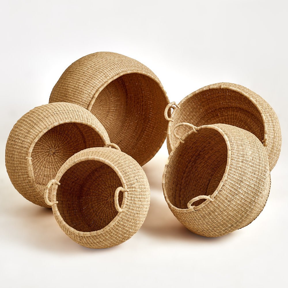 Bolga Pot Basket Set (5) - Woven Worldwide
