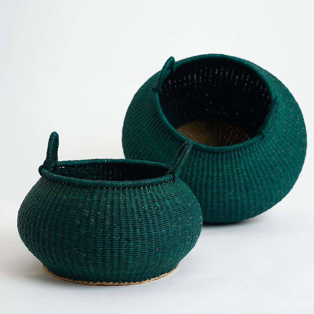 Jade Bolga Pot Baskets - Woven Worldwide