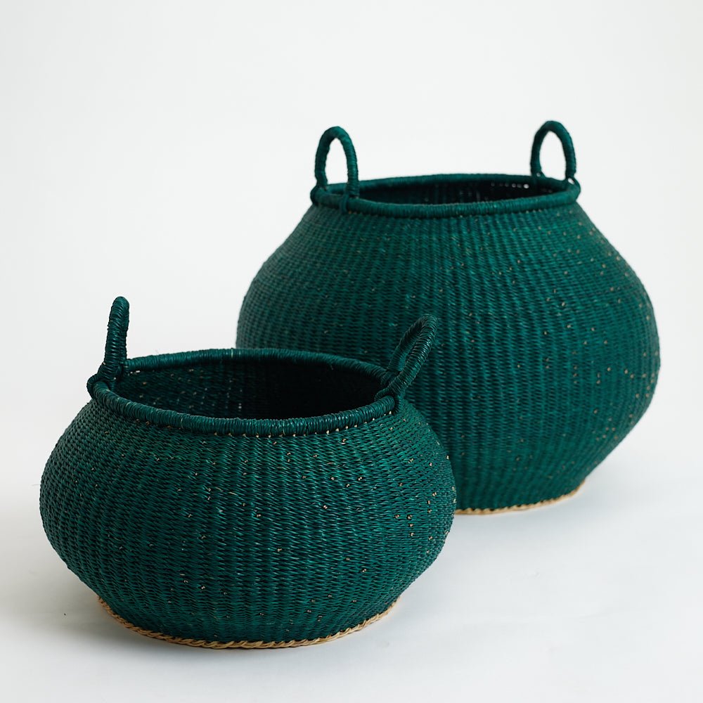 Jade Bolga Pot Baskets - Woven Worldwide