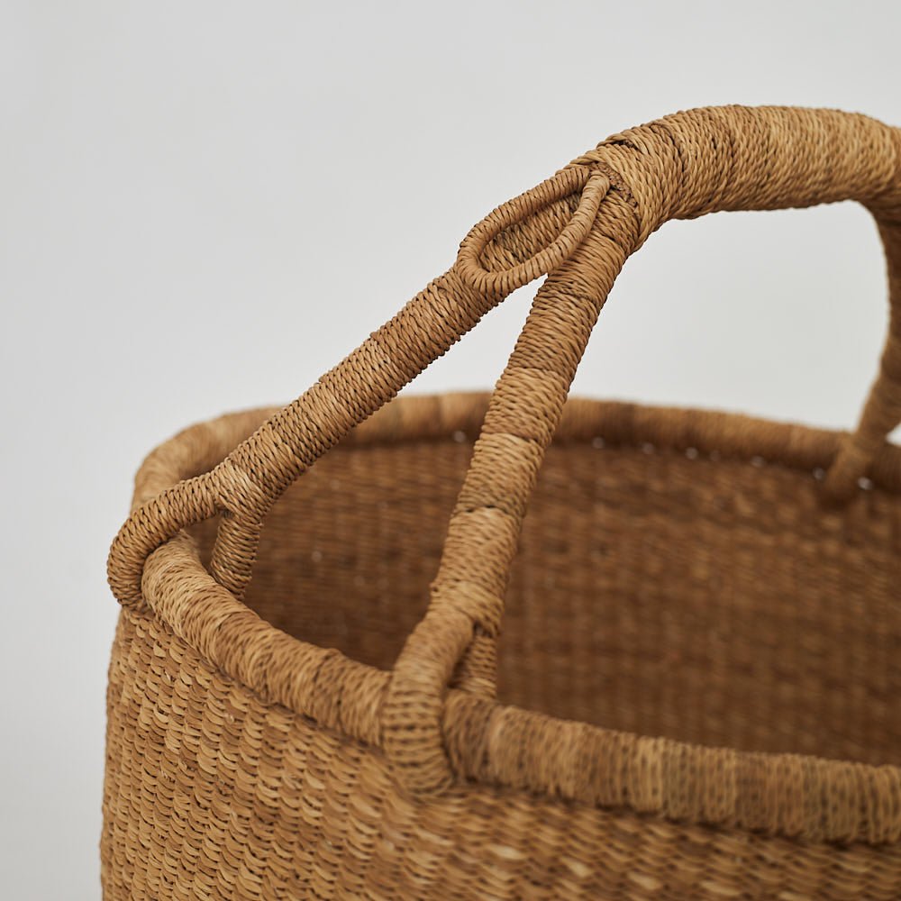 Round Bolga Market Basket - Woven Worldwide