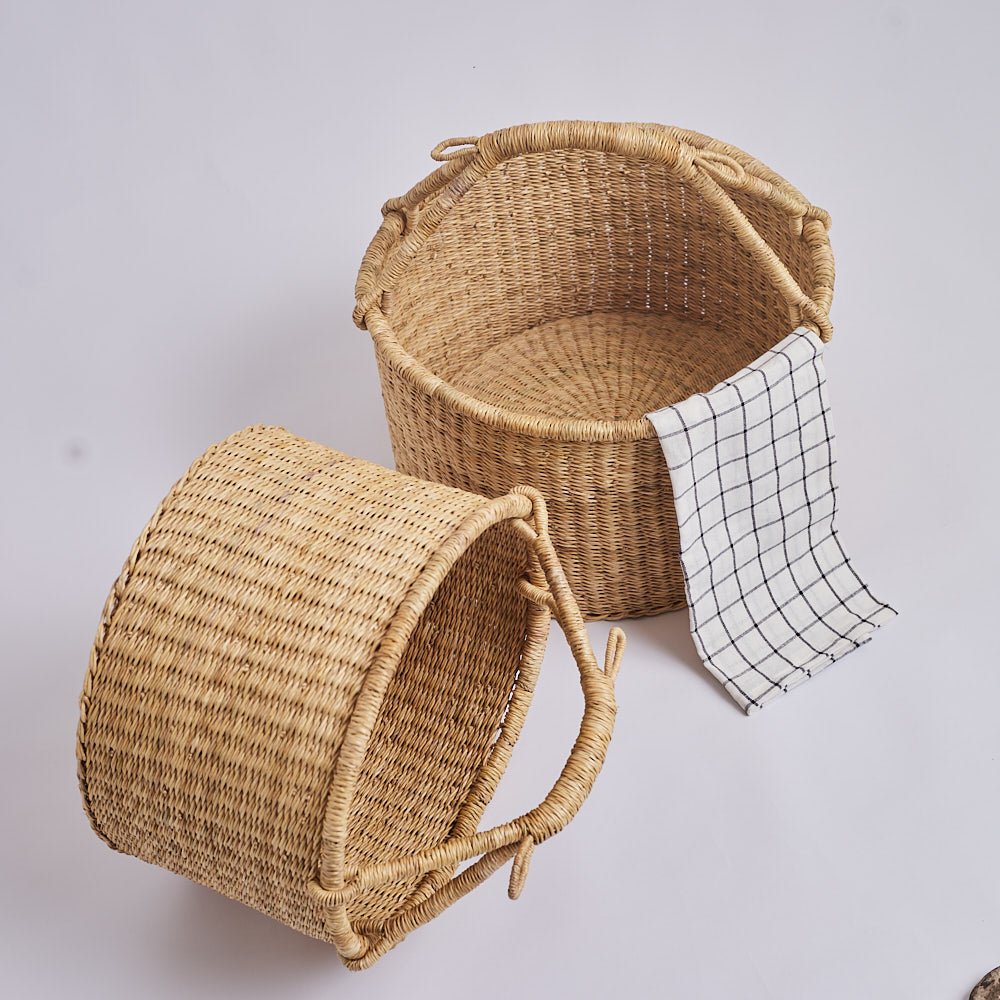 Bolga Bucket Basket Set - Woven Worldwide