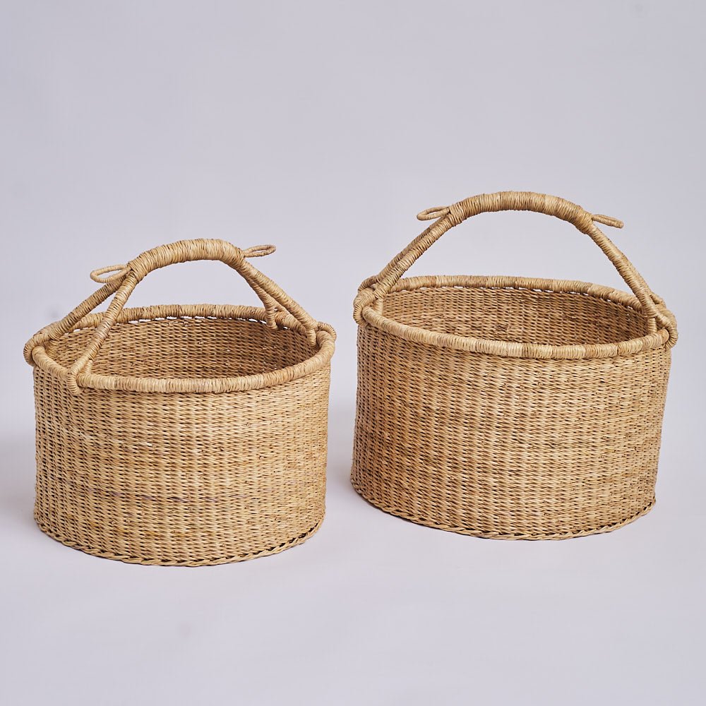 Bolga Floor Basket, Indoor, Outdoor high quality