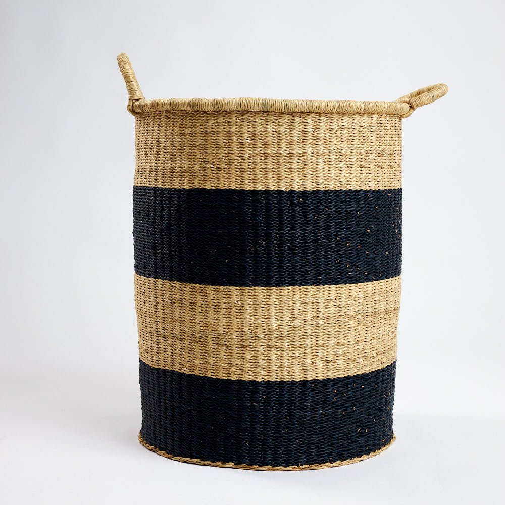 Bolga Coastal Laundry Basket - Woven Worldwide