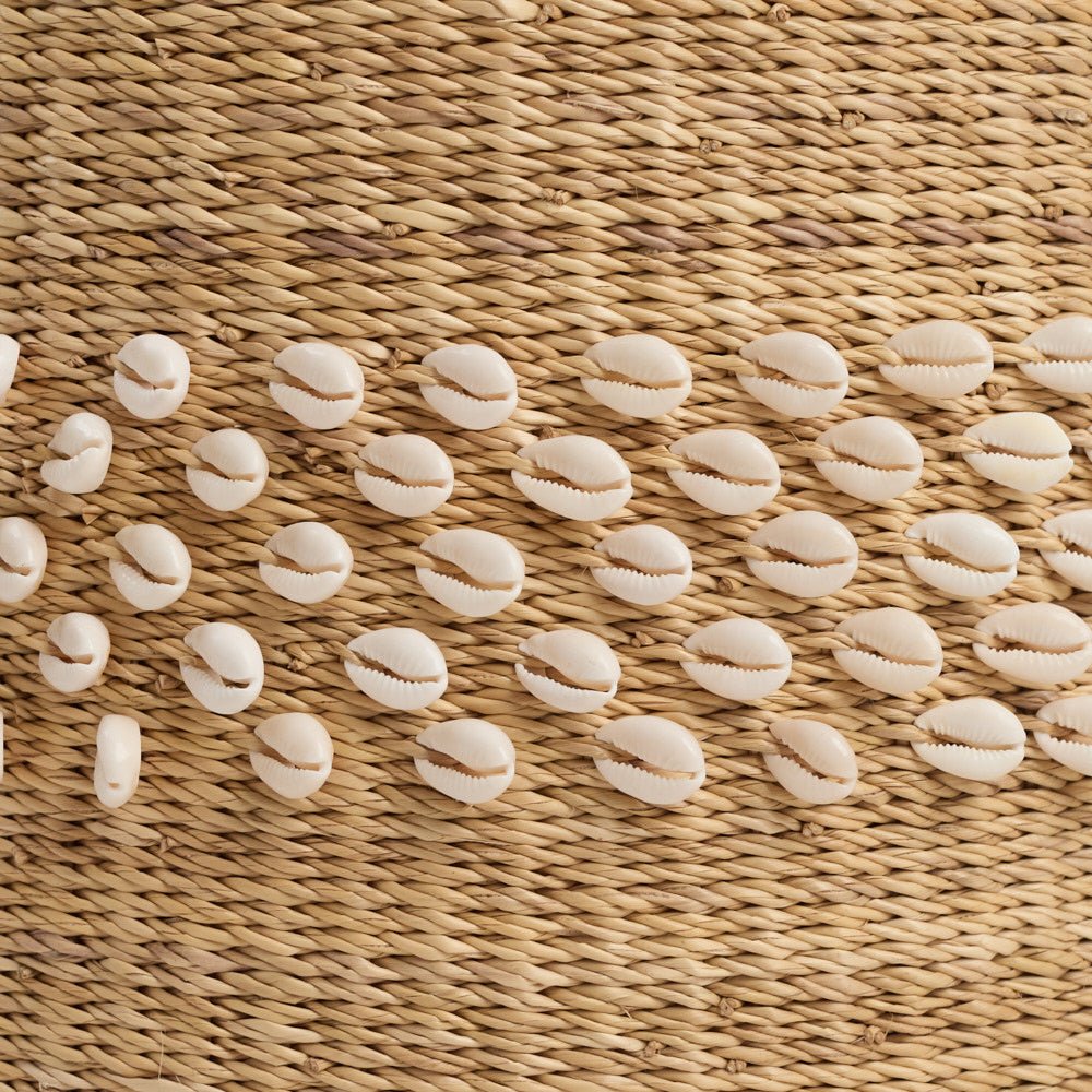 Bolga Cowrie Shell Laundry Basket - Woven Worldwide