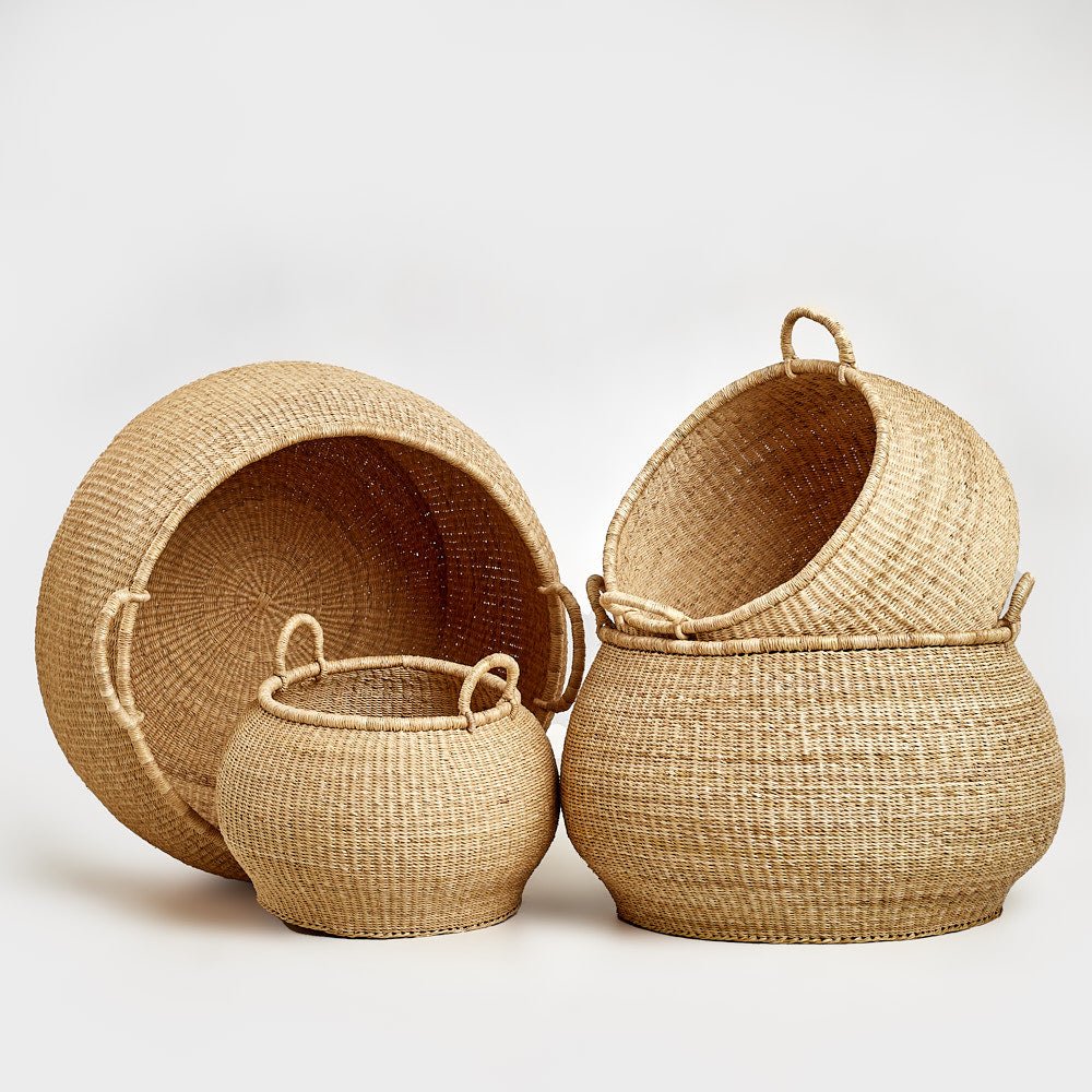 Bolga Pot Basket Set (4) - Woven Worldwide