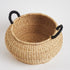 Bolga Pot Basket with leather handles - Woven Worldwide