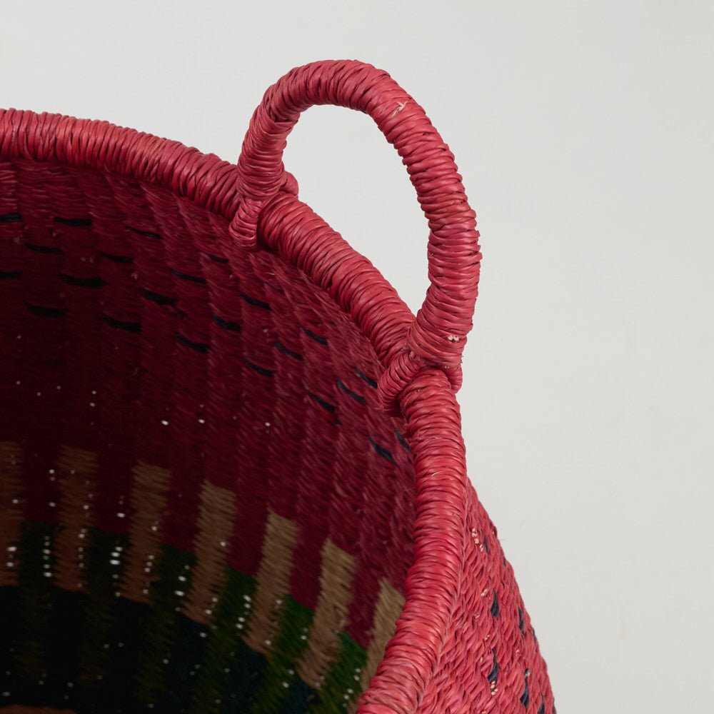 Bolga Watermelon Pot Basket - Woven Worldwide