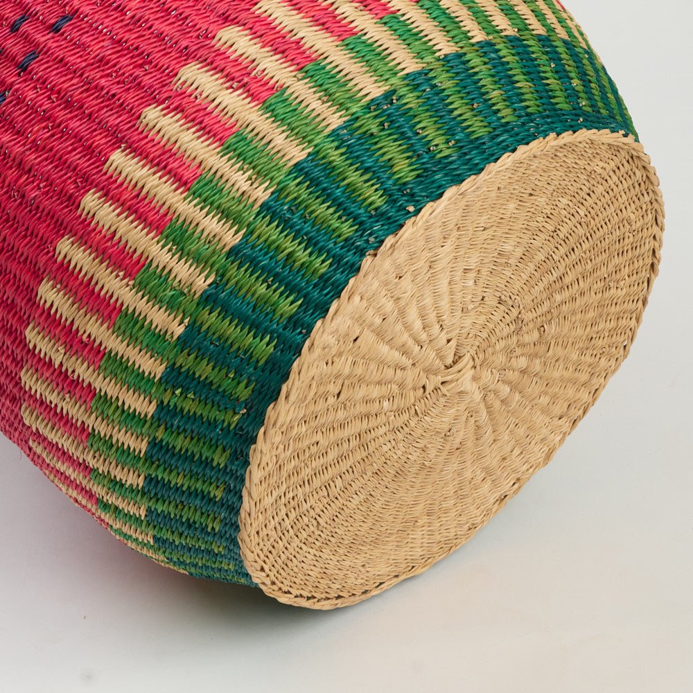 Bolga Watermelon Pot Basket - Woven Worldwide