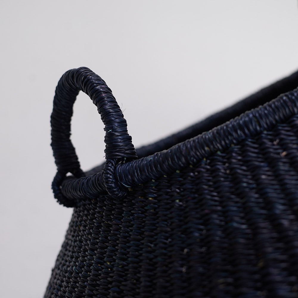 Colour Block Bolga Pot Basket - Woven Worldwide