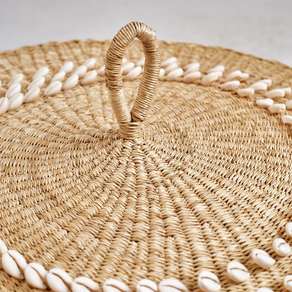 Cowrie Shell Gift Basket - Woven Worldwide