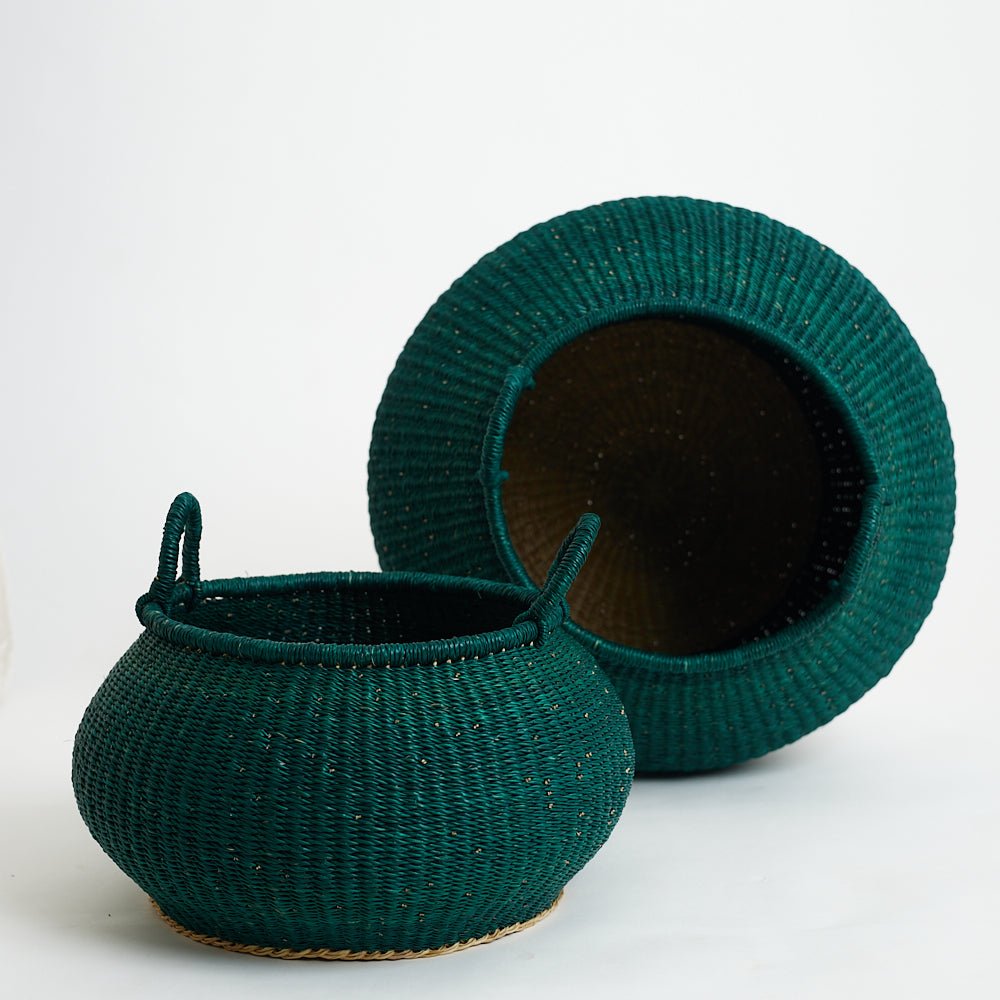Jade Bolga Pot Baskets - Woven Worldwide