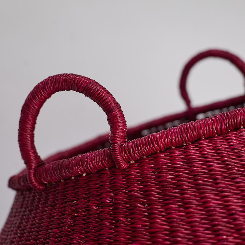 Mulberry Bolga Pot Basket - Woven Worldwide