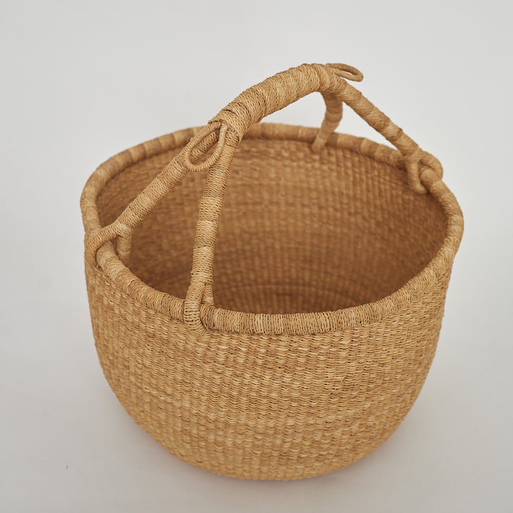 Round Bolga Market Basket - Woven Worldwide