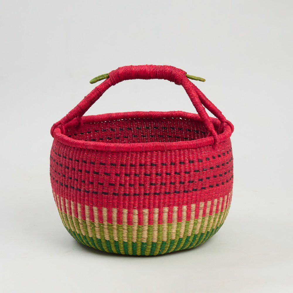 Watermelon Market Bolga Basket - Woven Worldwide